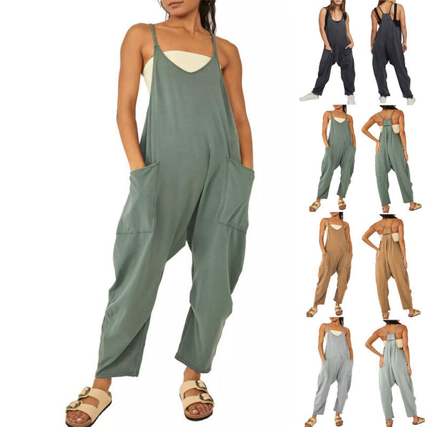 🔥 Wide Leg Jumpsuit with Pockets
